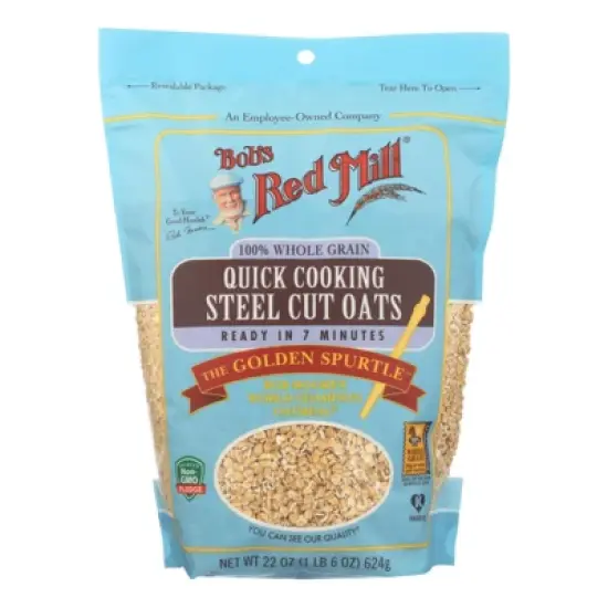 Bob's Red Mill Quick Cooking Steel Cut Oats - Case of 4/22 oz image {1}