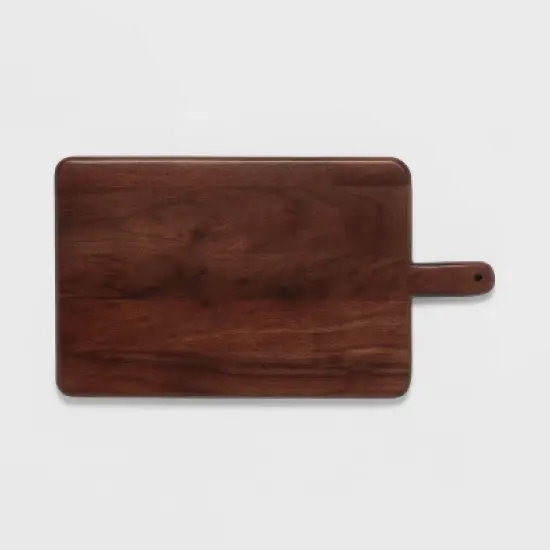 Large Wooden Rectangle Serving Board with Handle - Threshold&trade; image {2}