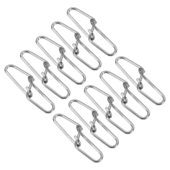 Unique Bargains Stainless Steel Quick Lock Design Fishing Swivels and Snaps 100 Pcs image {7}