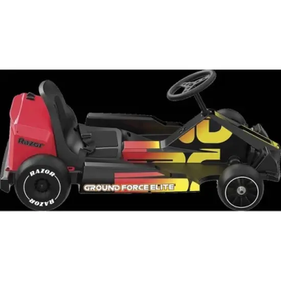 Razor Ground Force Elite Powered Go Kart - Black/Red: Steel Frame, 200 lb Capacity image {3}