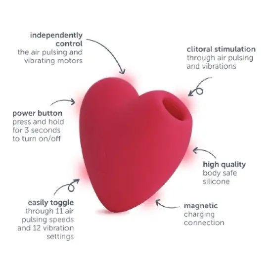 plusOne Heart Throb Air Pulsing Vibrator image {6}