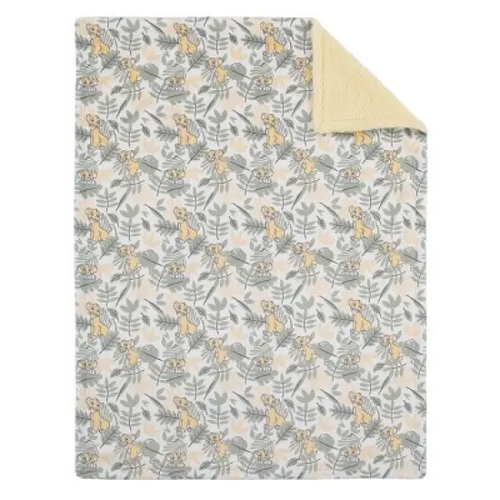 Disney Lion King Super Soft Baby Reversible Blanket with Sherpa - Black image {2}