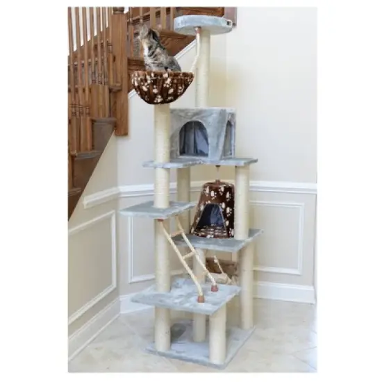 Armarkat Classic Real Wood Cat Tree - Silver Gray image {1}