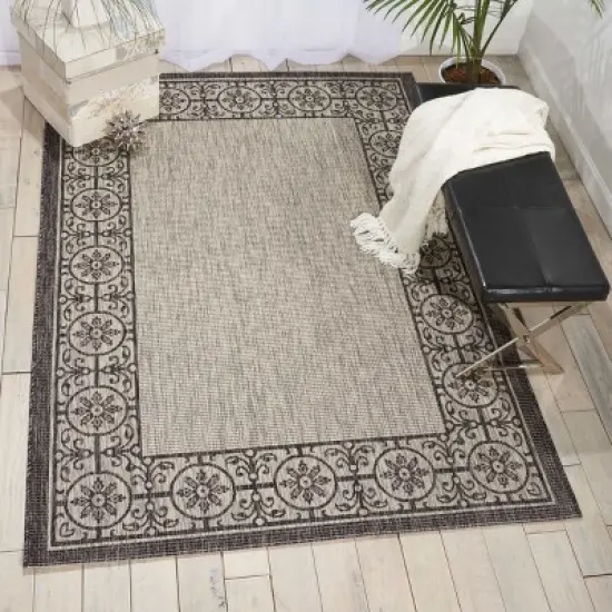 Nourison Garden Party Bordered Indoor/Outdoor Flatweave Area Rug image {1}