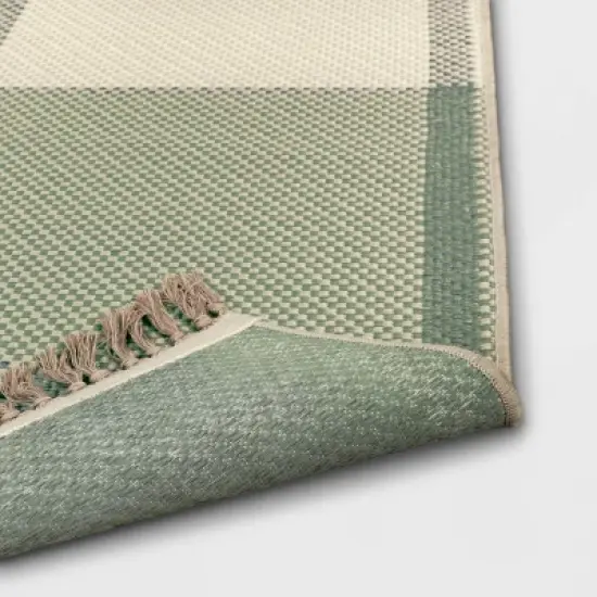 Oversized Plaid Outdoor Rug - Threshold&trade; designed with Studio McGee image {3}