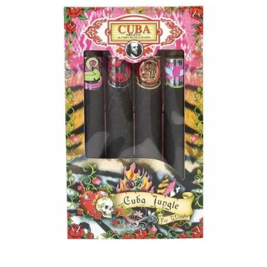 Variety Women 4 Piece Variety With- Jungle/Heartbreaker & Tiger & Zebra & Snake And All Are Eau De Parfum Spray 4 X 1.17 Oz image {1}