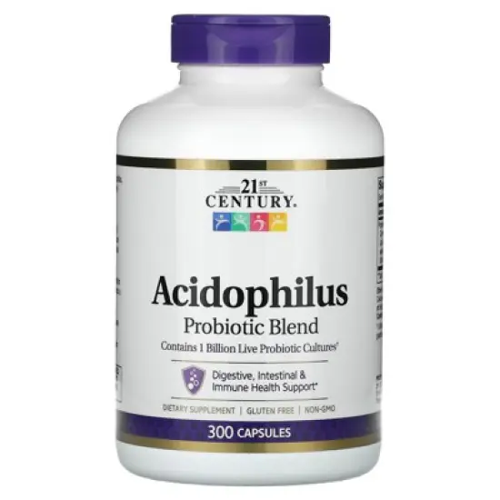 21st Century Acidophilus, Probiotic Blend, 300 Capsules image {2}
