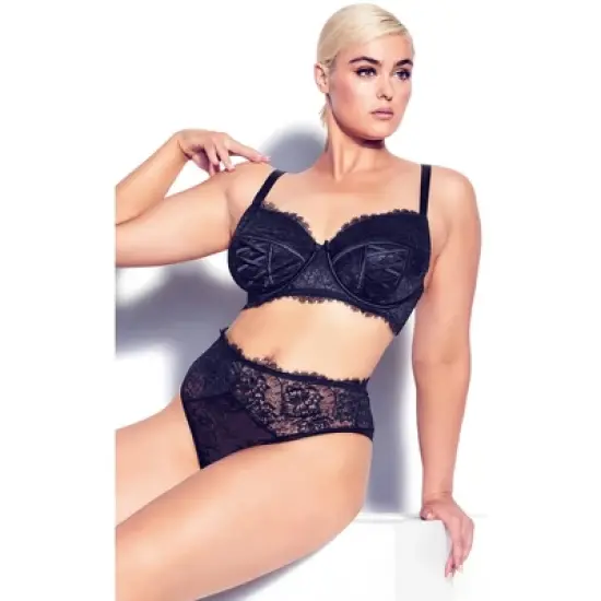 Women's Plus Size  Irina Underwire Demi Bra - black  | FOX & ROYAL image {3}