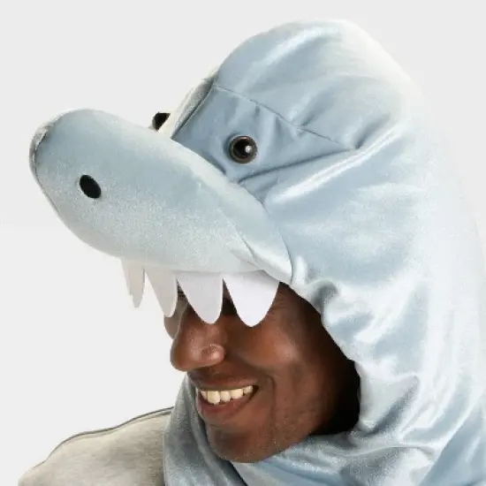 Adult Snood Shark Halloween Costume Headwear - Hyde and EEK! Boutique&trade; Gray image {2}