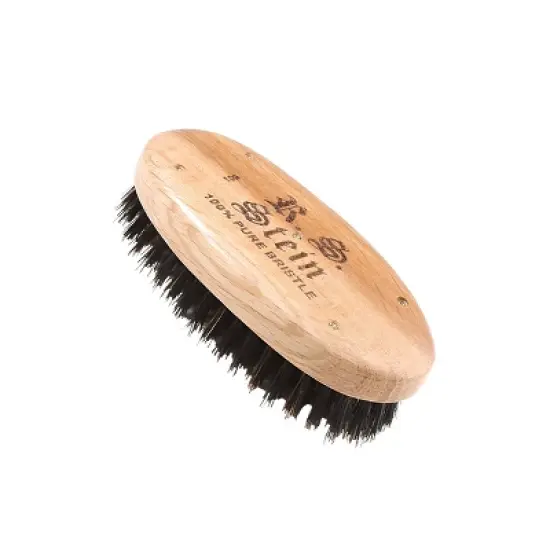 Bass Brushes - Men's Hair Brush Wave Brush with 100% Pure Premium Natural Boar Bristle FIRM Natural Wood Handle Military/Wave Style Oval Oak Wood image {2}