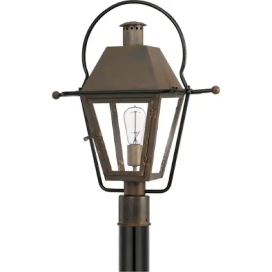 Quoizel Lighting Rue De Royal 1 - Light Post Light in  Industrial Bronze image {1}