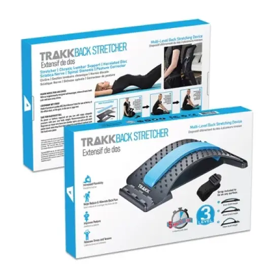 TRAKK Back Stretching Device, Back Massager for Bed & Chair & Car, Multi-Level Lumbar Support Stretcher Spinal, Lower and Upper Muscle Pain Relief image {5}
