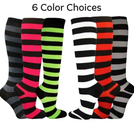 Striped Patterned Knee High Socks from the Sock Panda (Women's Sizes, Adult Medium) image {7}