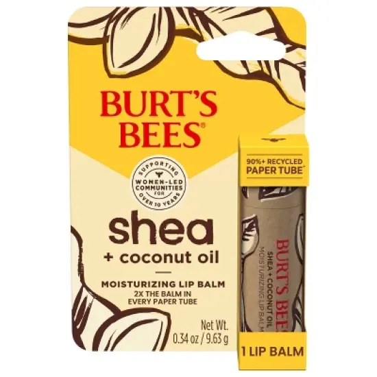 Burt's Bees Shea + Coconut Oil Paper Tube Lip Balm - 0.34oz image {7}