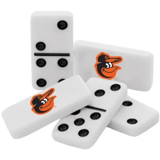 MasterPieces Officially Licensed MLB Baltimore Orioles 28 Piece Dominoes Game for Adults image {2}