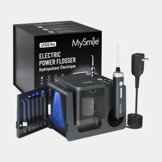 MySmile LP233 Pro UVC Sterilizable Countertop Water flossers for Teeth 800ML with a Water Filter 3 Modes and 6 Jet Tips image {10}