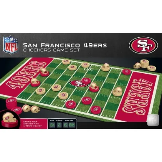 MasterPieces Officially licensed NFL San Francisco 49ers Checkers Board Game for Families and Kids ages 6 and Up image {5}
