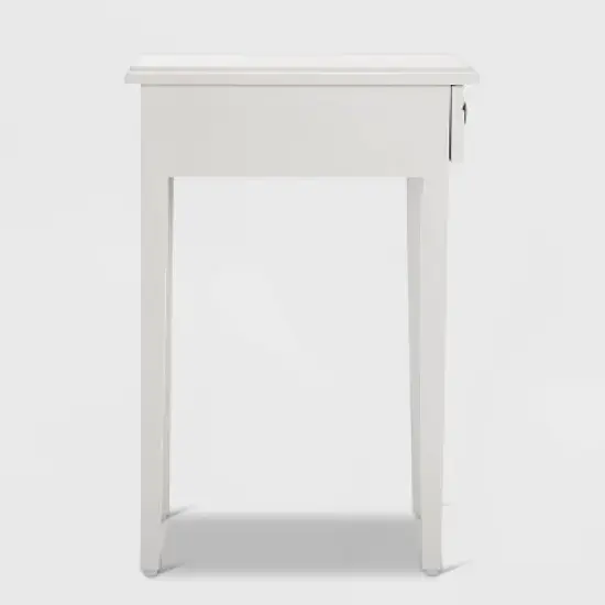 Jules End Table Nightstand with Drawer Light Gray - Adore Decor image {6}