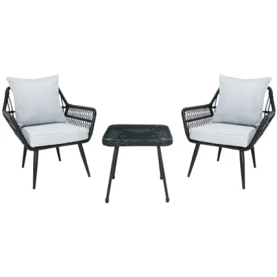 Londyn 3 Piece Lounge Set - Indoor/Outdoor - PAT9031 - Safavieh image {9}