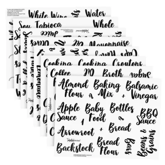 Talented Kitchen 155 Pack Kitchen Pantry Labels for Food Container Organization, Fridge Storage Labels Sticker for Jar and Canisters image {6}