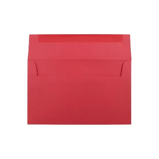 JAM Paper A10 Colored Invitation Envelopes 6 x 9.5 Red Recycled 25/Pack (96078) image {1}
