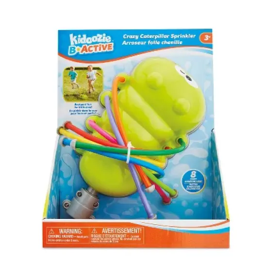 Kidoozie Crazy Caterpillar Sprinkler with 8 Colorful Legs - Outdoor Water Toy for Children 3 years and older image {1}