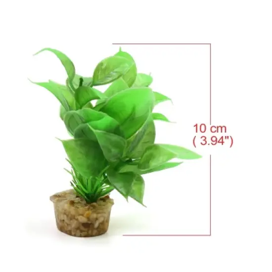 Unique Bargains Plastic Landscape Decoration Mini Terrarium Plant 3.93inch High image {1}