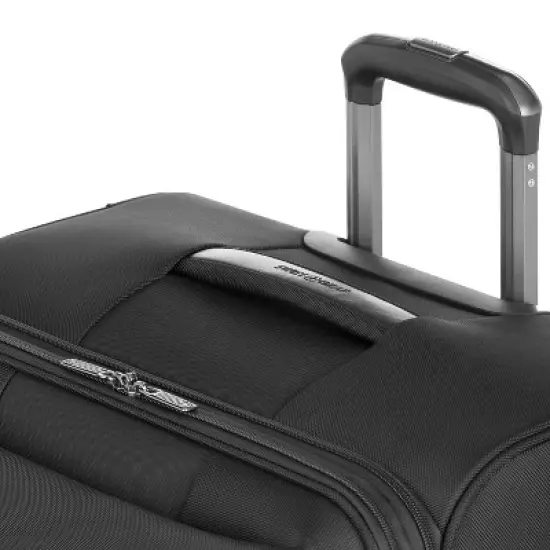 SWISSGEAR Checklite Softside Large Checked Suitcase - Black: 8-Wheel Tear-Resistant Luggage image {4}