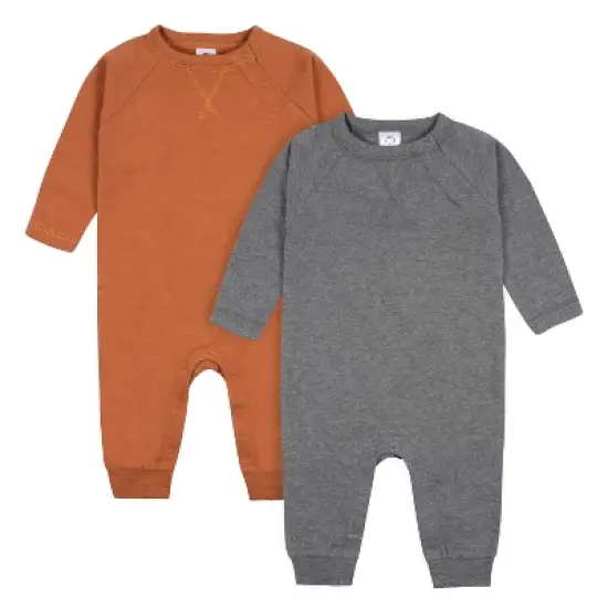 Gerber Baby Boys' Raglan Sleeve Romper, 2-pack image {10}