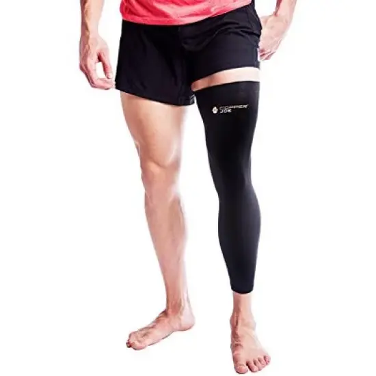Copper Joe Full Leg Compression Sleeve - Support for Knee, Thigh, Calf, Arthritis, Running and Basketball. Single Leg Pant For Men & Women image {7}