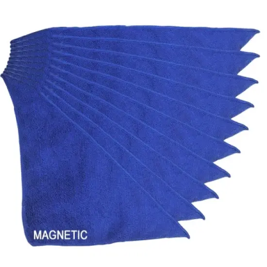 KleenSlate Dry Erase Magnetic Microfiber Cleaning Cloths, Blue, Pack of 10 image {1}