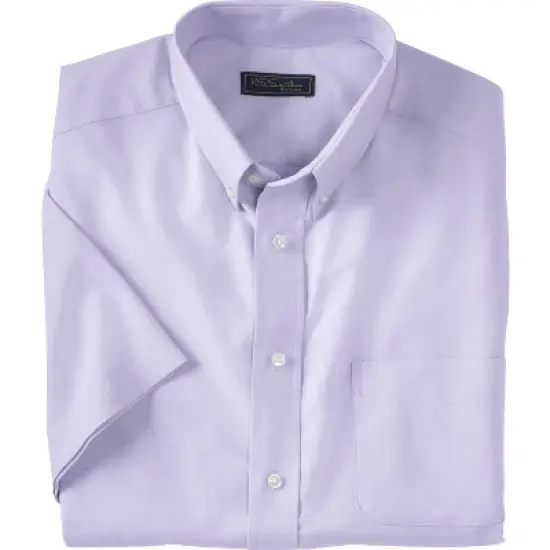 KS Signature by KingSize Men's Big & Tall  Wrinkle Free Short-Sleeve Oxford Dress Shirt image {3}