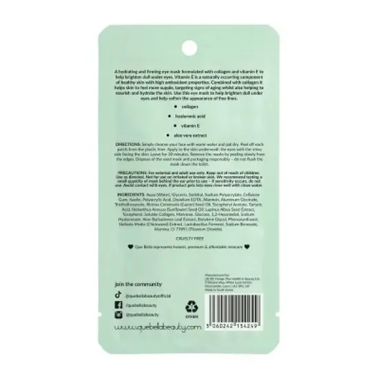 Que Bella Collagen & Vitamin E Eye Mask - 2ct image {2}