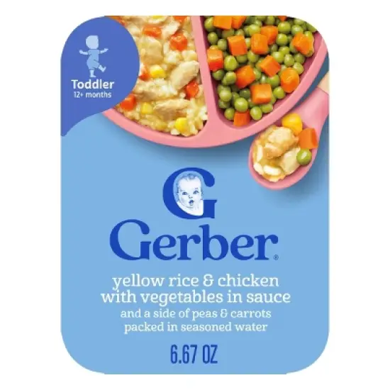 Gerber Baby Food Yellow Rice & Chicken with Vegetables Sauce Toddler - 6.67oz image {9}