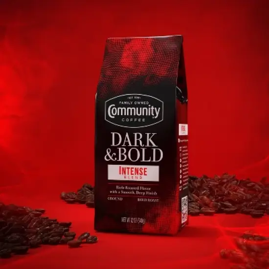 Community Coffee Dark & Bold Intense Blend Premium Dark Roast Ground Coffee - 12oz image {4}