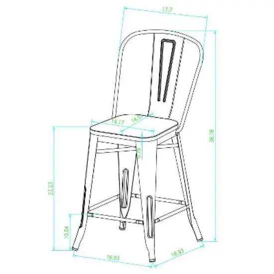 Carlisle Counter Stool Natural - Threshold&trade; image {4}