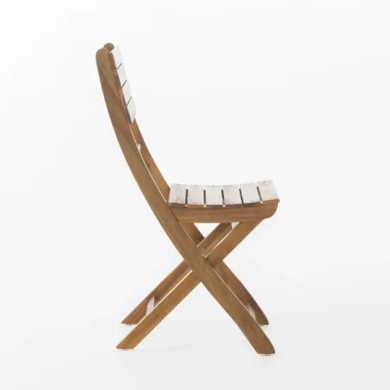 GDFStudio Rabion Outdoor 5 pcs  Acacia Wood Foldable Dining Set image {3}