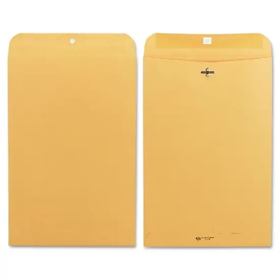 Quality Park Clasp Envelope 10 x 15 28lb Brown Kraft 100/Box 37898 image {3}
