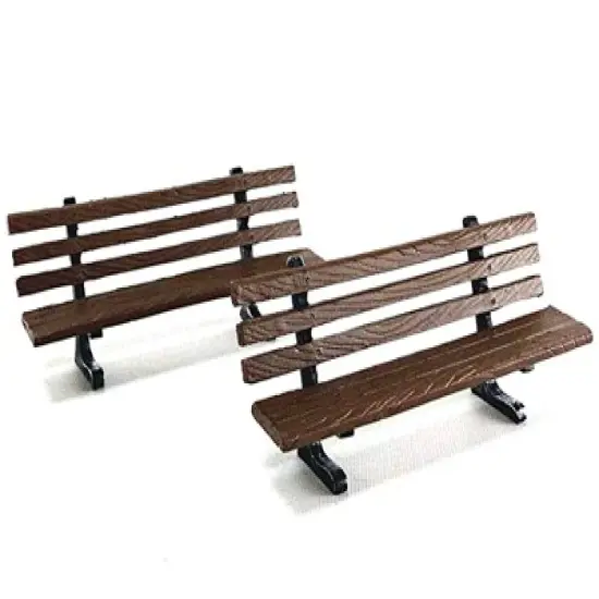 Park Bench 2 piece Accessory Set for 1/24 Scale Models by American Diorama image {2}