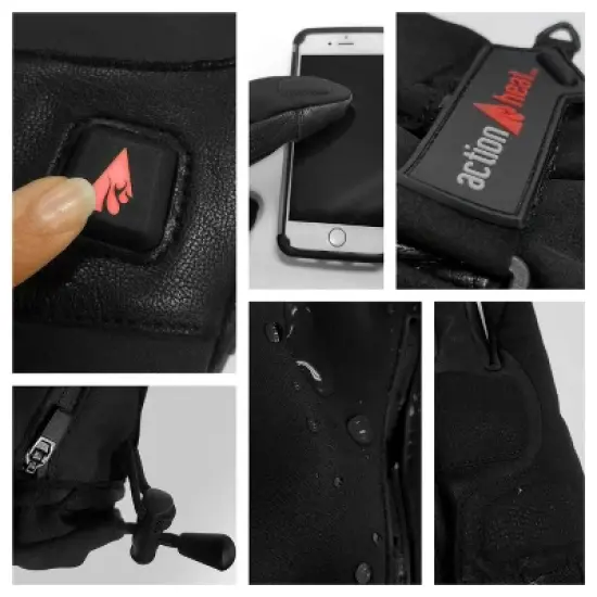 ActionHeat 5V Battery Heated  Men's Premium Gloves - Black M image {3}