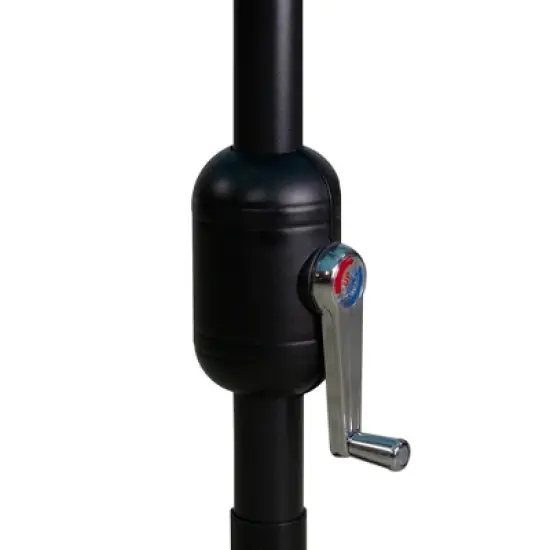 Northlight 8.85ft Outdoor Patio Lotus Umbrella with Hand Crank, Burgundy image {5}