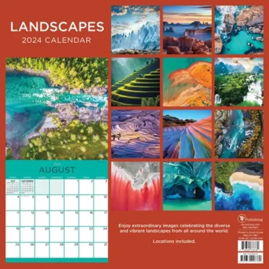 TF Publishing 2024 Wall Calendar 12"x12" Landscapes image {4}