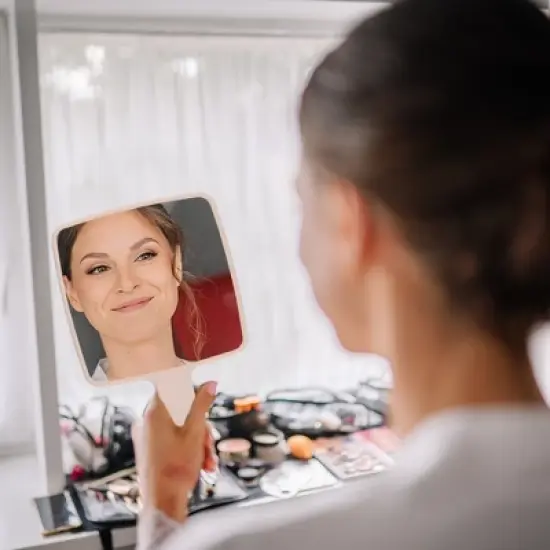 Unique Bargains Square Handheld Mirror 1 Pc image {3}