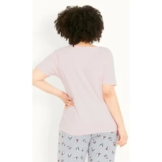 Women's Plus Size Penguin Sleep Set - pink | EVANS image {2}