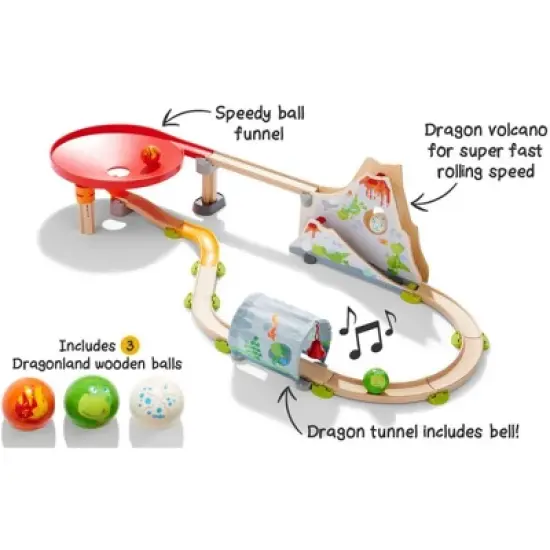 HABA Kullerbu Dragonland Ball Track Starter Set with Funnel and Tunnel image {10}