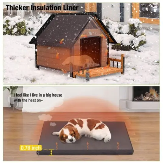 Aivituvin Insulated Dog House with Liner Inside| Iron Frame-AIR80/81/87-IN image {12}