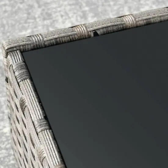 Marlton 7pc Wicker Outdoor Patio Furniture Set Conversation Sofa Set with a Fire Pit and Cushions image {10}