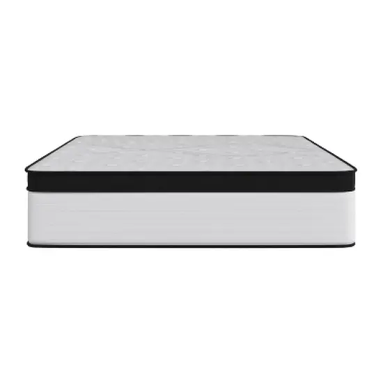 Emma and Oliver Hybrid Mattress in a Box with CertiPUR-US Certified Foam, Pocket Spring Core & Knit Fabric Top for All Sleep Positions image {9}