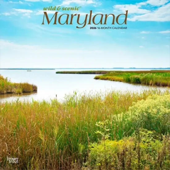 BrownTrout Maryland Wild and Scenic 2026 12"x24" Hanging Square Wall Calendar Plastic-Free image {9}