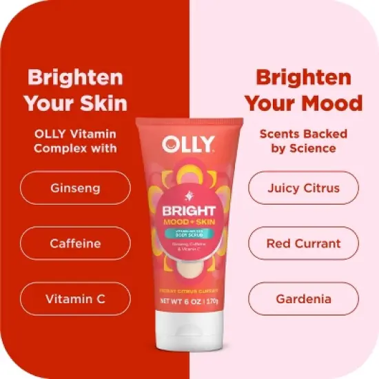 OLLY Bright Mood and Skin Vitamin-Infused Body Scrub - Citrus Currant - 6oz image {2}